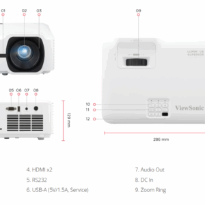 proyector láser de instalación wxga 5000 ansi lumen