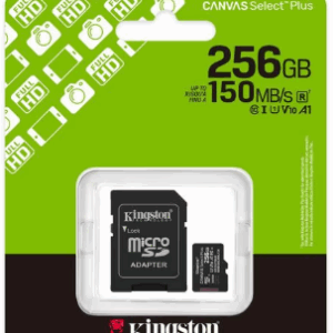 microsdxc kingston canvas select plus 256gb class 10/uhs i (u1) v10 1 150mb/s