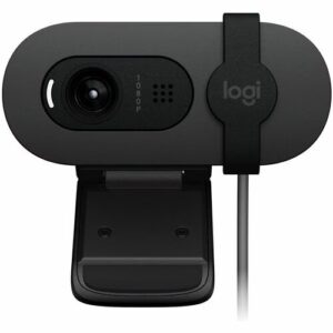cámara web logitech brio 105 2megapíxel 30fps usb tipo a full hd 1920 x 1080 vídeo cmos sensor foco estático 58° Ángulo micrófono para portátil, monitor, chromebook, computador windows 10 o superior, macos 10.15, chromeos, windows, macos plug y play, micrófono
