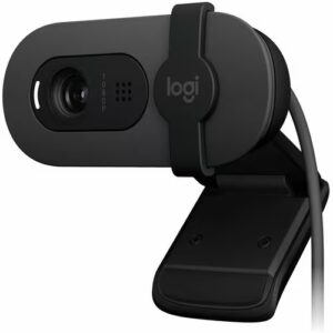 cámara web logitech brio 105 2megapíxel 30fps usb tipo a full hd 1920 x 1080 vídeo cmos sensor foco estático 58° Ángulo micrófono para portátil, monitor, chromebook, computador windows 10 o superior, macos 10.15, chromeos, windows, macos plug y play, micrófono